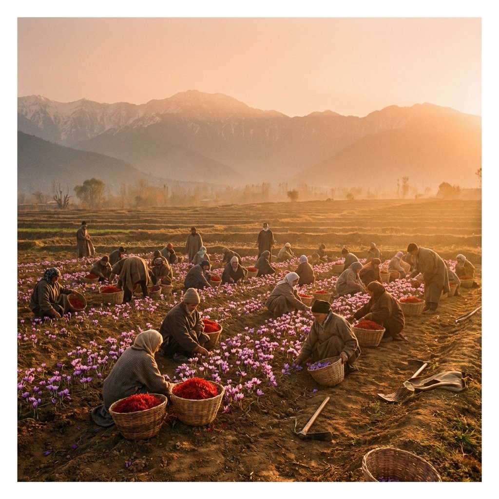 Authentic Saffron Harvesting